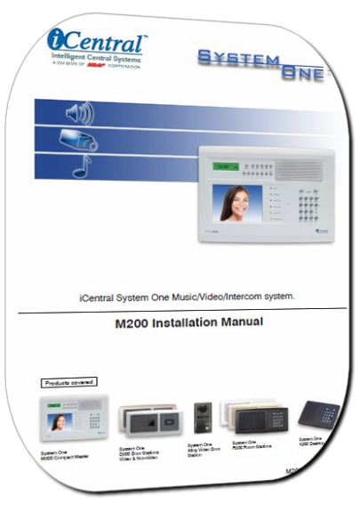 Valet System One M200 Video Intercom System Installation Manual