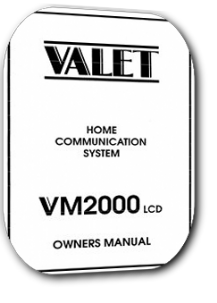 Valet VM2000 Intercom system Users Manual